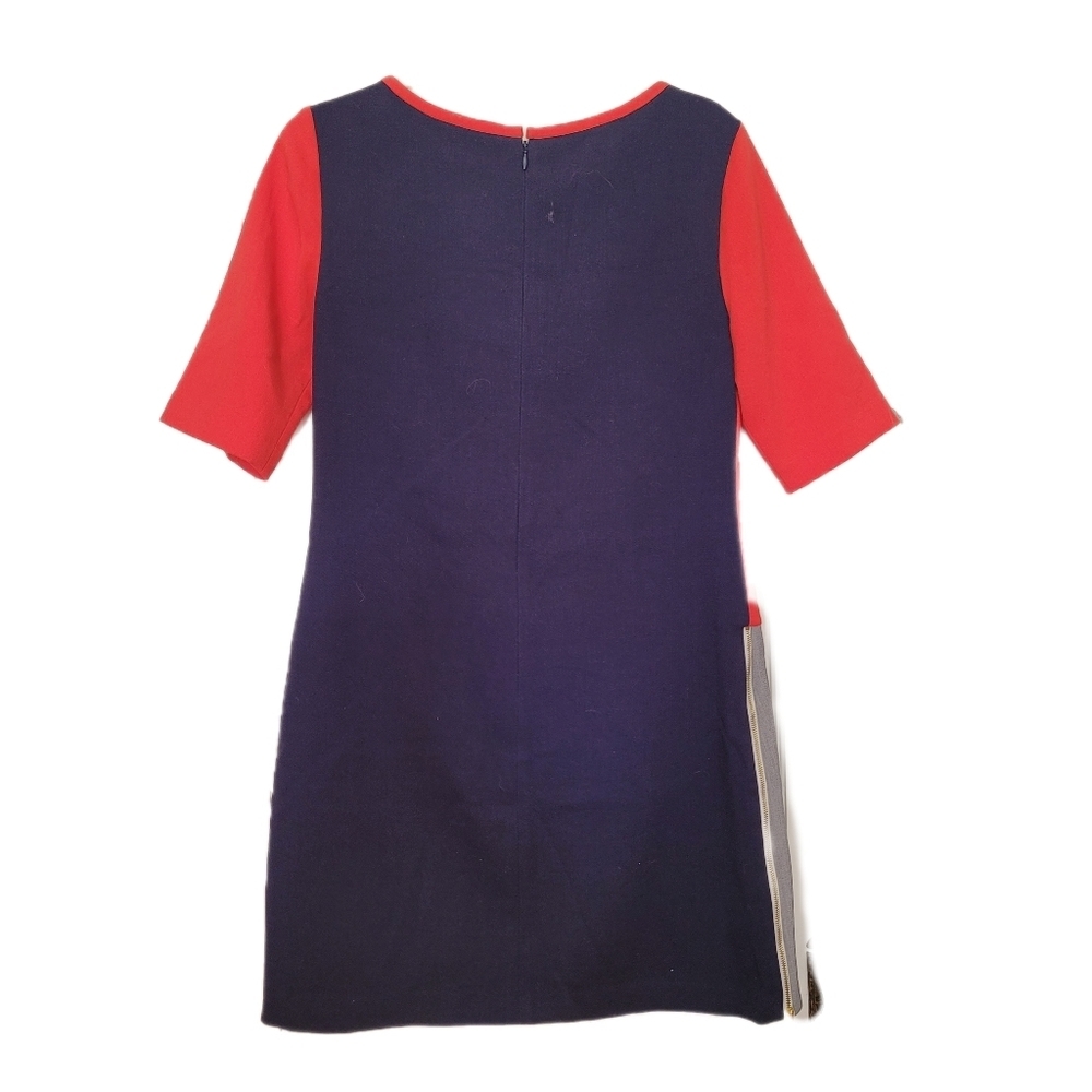 Eliza J Dress Womens Size 6 Red Gray Colorblock 3/4 Sleeve - Picture 5 of 10